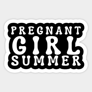 Pregnant Girl Summer Sticker